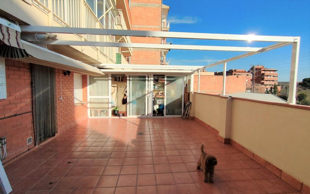 Detalle de la pergola instalada recogida Topi Lleida