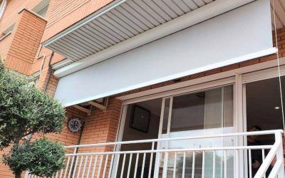 Colocación toldo vertical con cajón