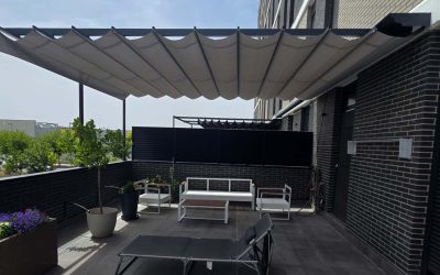 Instalación de una pérgola de pared