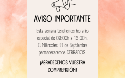 Semana del 9 al 13 de Septiembre
