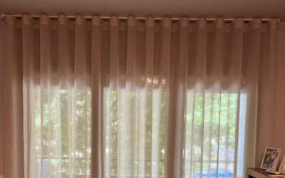 Cortina ondas perfectas en comedor
