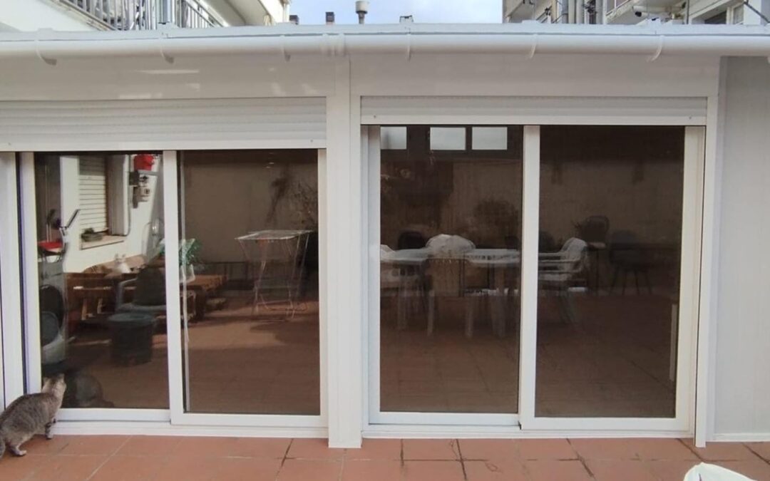 Cerramiento aluminio en una terraza