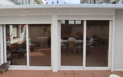 Cerramiento aluminio en una terraza